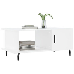 Avis Maison Chic Table basse,Table Console Table d'appoint, Table pour salon blanc 90x50x40 cm bois d'ingénierie -MN33209