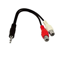 Avis Wewoo Câble 2 RCA Femelle à 3.5 MM Jack Audio Y, Longueur: 20cm