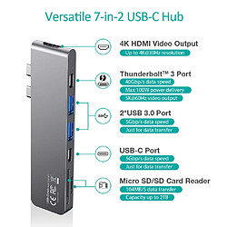 Adaptateur multiport USB-C CHOETECH 7 en 2 compatible MacBook Pro