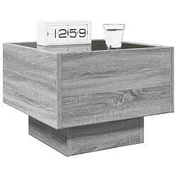 Acheter vidaXL Table de chevet avec LED infini sonoma gris 40x40x30 cm