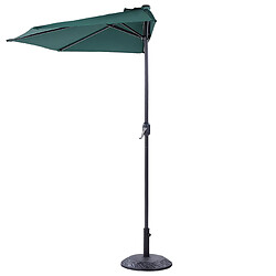 Acheter Beliani Parasol de jardin semi-circulaire 270 cm vert GALATI