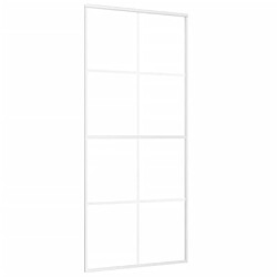 vidaXL Porte coulissante Verre ESG et aluminium 90x205 cm Blanc