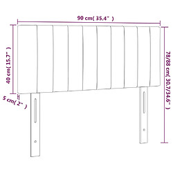 vidaXL Tête de lit Noir 90x5x78/88 cm Tissu pas cher