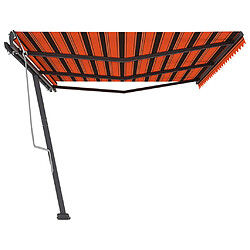 Acheter vidaXL Auvent manuel rétractable sur pied 600x350 cm Orange/marron