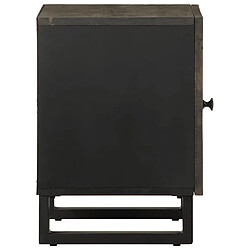 Avis vidaXL Table de chevet noir 40x33x46 cm bois de manguier solide