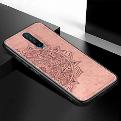 Wewoo Coque Pour Xiaomi Redmi K30 Mandala Housse en tissu gaufré PC + TPU de téléphone portable avec fonction magnétique et dragonne or rose