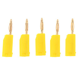 5Pieces 2mm Banana Plug pour Sondes de Test Instrument Instrument Meter Connector jaune