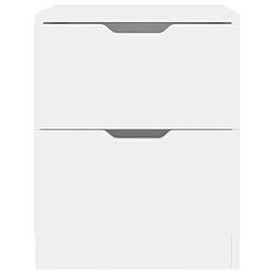 Acheter Maison Chic Lot de 2 Tables de chevet - Tables de Nuit Blanc 40x40x50 cm Aggloméré