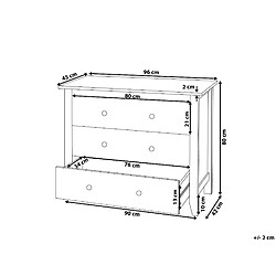 Avis Beliani Commode blanche avec trois tiroirs TORRANCE