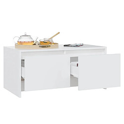 Acheter Maison Chic Table basse,Table Console Table d'appoint, Table pour salon Blanc 90x50x41,5 cm Aggloméré -MN53926