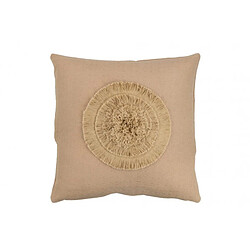 Dansmamaison Coussin Soleil Carre Polyester Beige