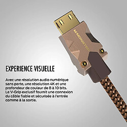 Monster Câble HDMI M2000 UHD 4K HDR10+ 25 Gbit/s 5m Marron clair pas cher