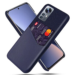 Coque en TPU + PU avec porte-carte bleu pour votre Xiaomi 12/12X