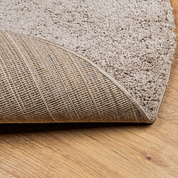 Acheter vidaXL Tapis shaggy PAMPLONA poils longs moderne beige Ø 80 cm