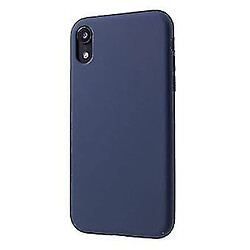 Avis Universal Étui en silicone liquide bleu foncé doux pour votre Apple iPhone XR 6,1 pouces