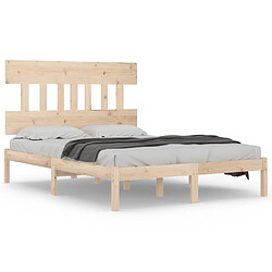 vidaXL Cadre de lit sans matelas 150x200 cm bois massif