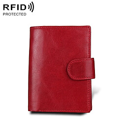 Porte-Carte Homme Portefeuille Protection Magnétique Cuir Anti-Magnet Rfid Rouge YONIS