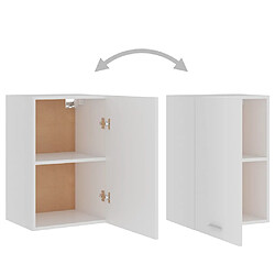 Avis vidaXL Armoire suspendue Blanc 39,5x31x60 cm Bois d'ingénierie