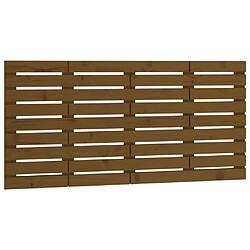 Maison Chic Tête de lit scandinave,Meuble de chambre murale Marron miel 126x3x63 cm Bois massif de pin -MN13222