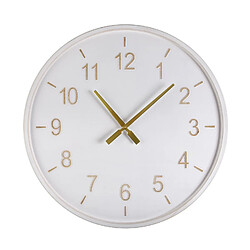 Versa Horloge Murale pour la Cuisine, Pendule pour Salon Riscle 61x4,5x61cm,Bois MDF, Blanc