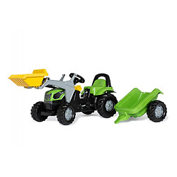 Rolly Toys Tracteur a pedales + remorque rollyKid Deutz-Fahr 5115 G TB