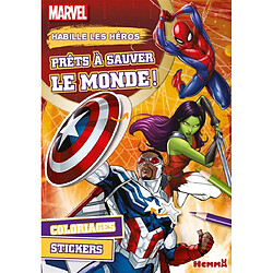 Marvel : Habille les héros : Prêts à sauver le monde ! - Coloriages, stickers