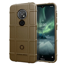 Wewoo Coque Souple Pour Nokia 7.2 Etui en TPU antichoc à couverture totale Marron