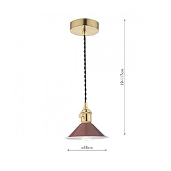 Avis Luminaire Center Suspension Hadano Laiton naturel 1 ampoule 117cm