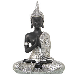 Figurine Décorative Alexandra House Living Marron Argenté Plastique Buda 12 x 20 x 27 cm