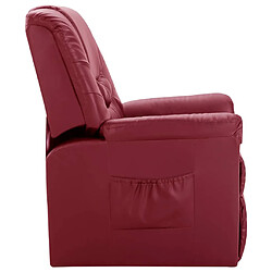 vidaXL Fauteuil inclinable Rouge bordeaux Similicuir