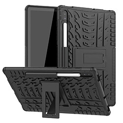 Wewoo Housse Coque Pour Galaxy Tab S6 Texture de pneu TPU + PC Antichoc avec support noir