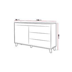 Avis Bestmobilier Lord - buffet bas - bois et noir - 138 cm - style industriel