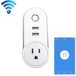 Wewoo Prise Connectée C178A 2 ports USB + 1 US Plug Smart Smart Power prise, compatible avec Alexa et Google Home, AC 110V-230V, américaine