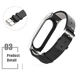 Acheter Wewoo Bracelet en cuir PU Mijobs pour bracelet Xiaomi Mi Band 3, bracelet magnétique sans vis, bracelet magnétique Mi Band3, remplacement de la bande, accessoires non inclus