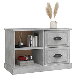 Avis vidaXL Meuble TV gris béton 73x35,5x47,5 cm bois d'ingénierie