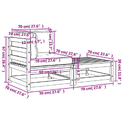 vidaXL Canapé d'angle de jardin avec coussins et repose-pieds pas cher