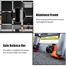 Échelle Télescopique Pliante 3,8m Charge 150kg