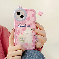 GUPBOO Étui pour iPhone11ProMax Cream Ice Cream Bunny Cute Phone Case Girl Soft