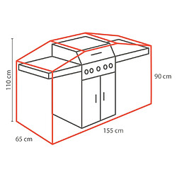 Acheter Perel Garden Housse de barbecue d'extérieur 155 cm