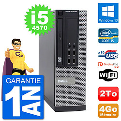 PC Dell 9020 SFF Intel Core i5-4570 RAM 4Go Disque Dur 2To Windows 10 Wifi - Occasion