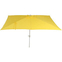 Acheter Decoshop26 Parasol de jardin 2x3m rectangulaire inclinable polyester/aluminium 4,5kg jaune 04_0003893