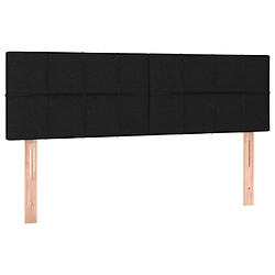 Avis vidaXL Tête de lit à LED Noir 144x5x78/88 cm Tissu