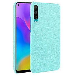 Wewoo Coque Rigide Pour Huawei Honor Play 3 Antichoc Crocodile Texture PC + PU Case Vert clair