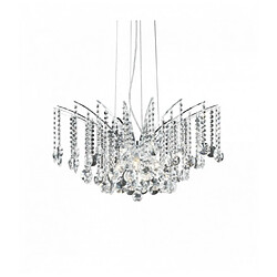 Ideal Lux Suspension Chromée en cristal AUDIL-77 8 ampoules