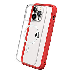 RhinoShield Coque modulaire Mod NX Compatible avec MagSafe pour [iPhone 14 Pro Max] Force magnétique supérieure, Personnalisable. Absorbe Les impacts des Chutes de 3.5 mètres - Rouge