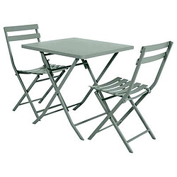 Hesperide Table de jardin carrée 2 places Greensboro - Vert Olive