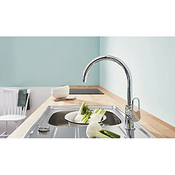 Grohe - Mitigeur d'évier chromé 360° saillie 223mm BauFlow - 31538001