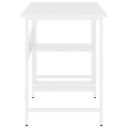 Avis vidaXL Bureau d'ordinateur Blanc 105x55x72 cm MDF et métal