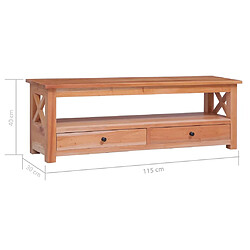 vidaXL Meuble TV 115x30x40 cm Bois d'acajou massif pas cher