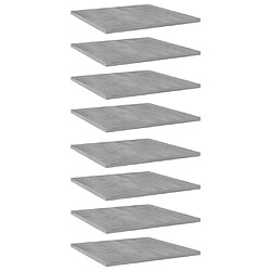 vidaXL Panneaux de bibliothèque 8 pcs gris béton bois d’ingénierie